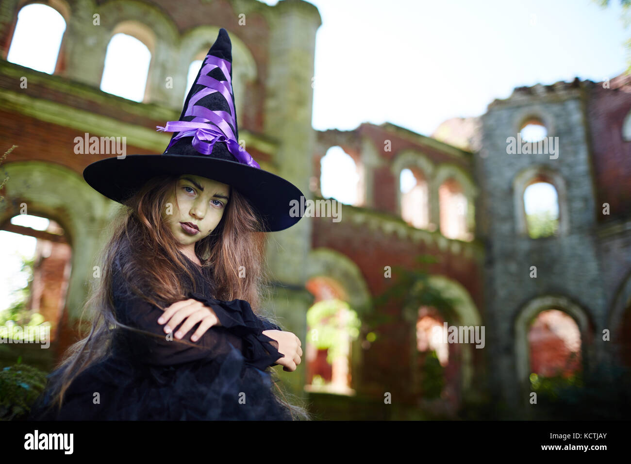 Gloomy witch Stock Photo