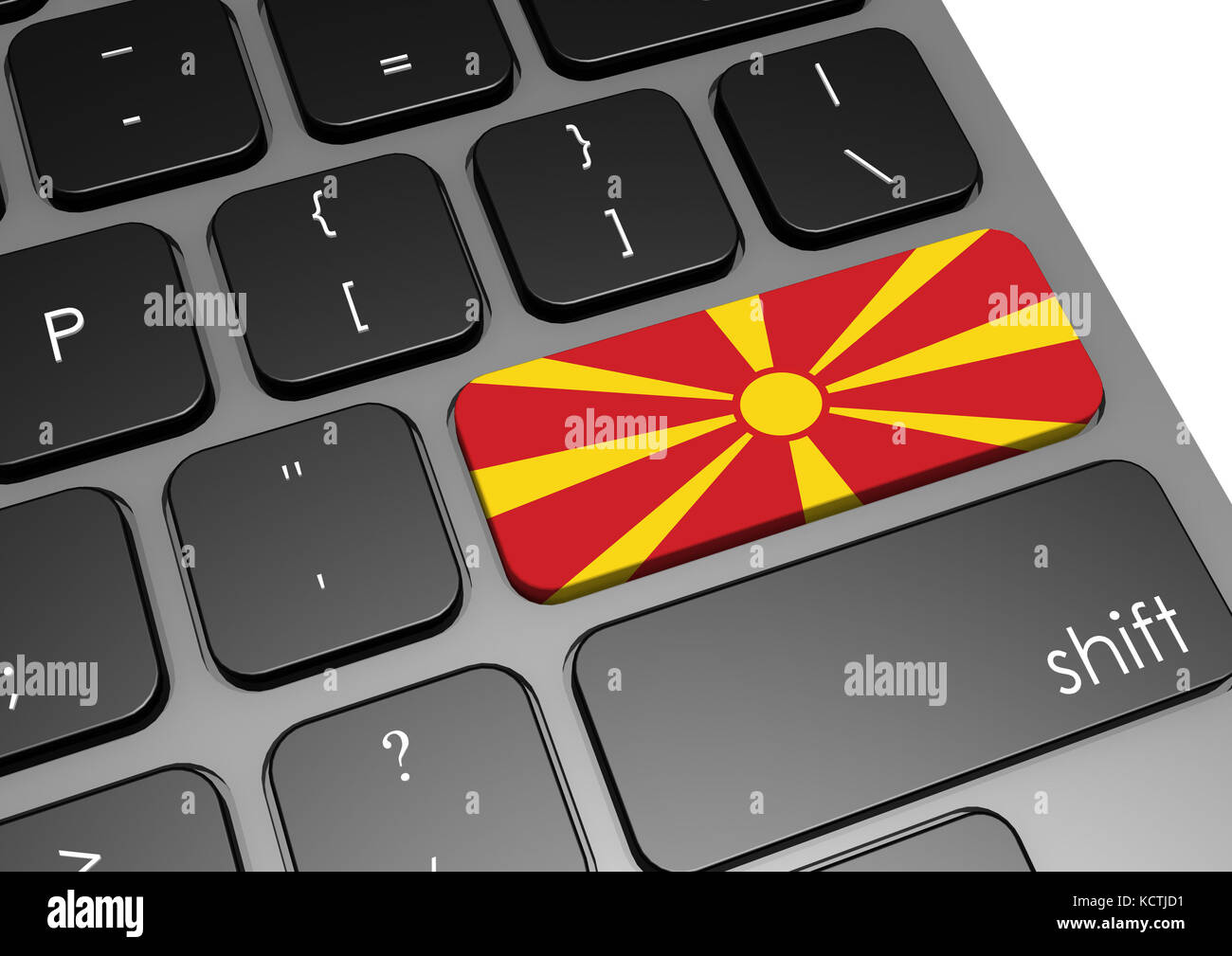 Macedonia keyboard image with hires rendered artwork that could be