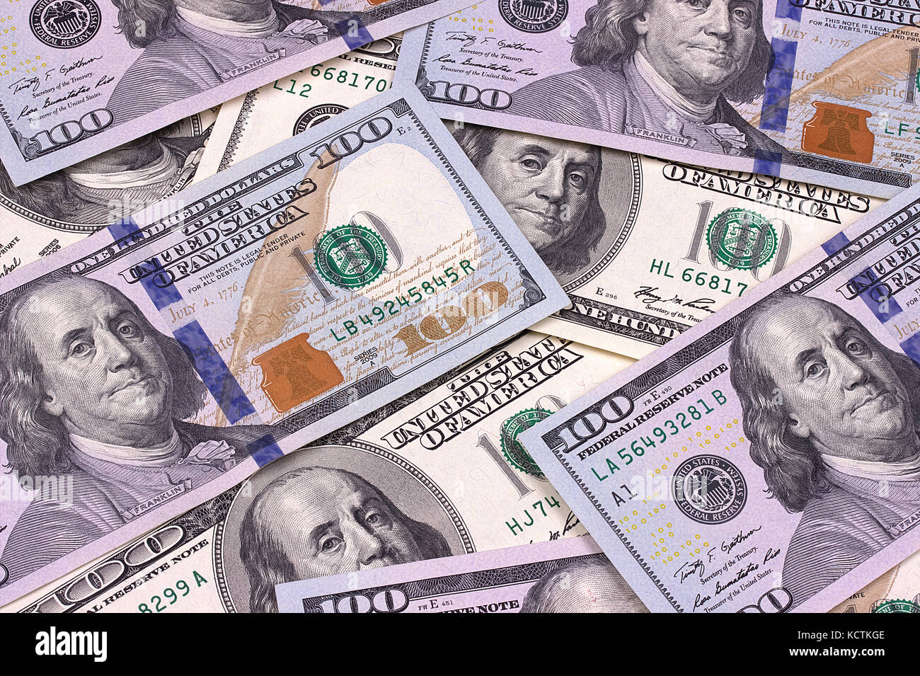 Hundred dollar abstract background new and old bills Stock Photo - Alamy