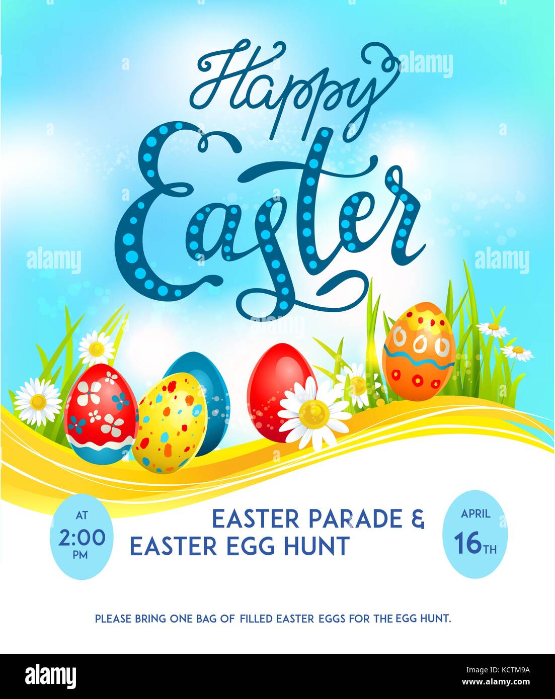 template-easter-poster-stock-vector-image-art-alamy