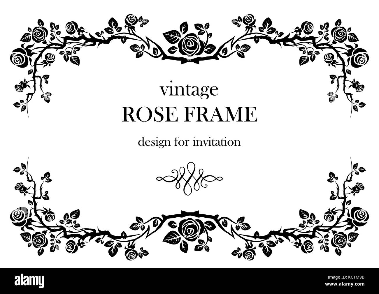 Rose vintage frame Stock Vector