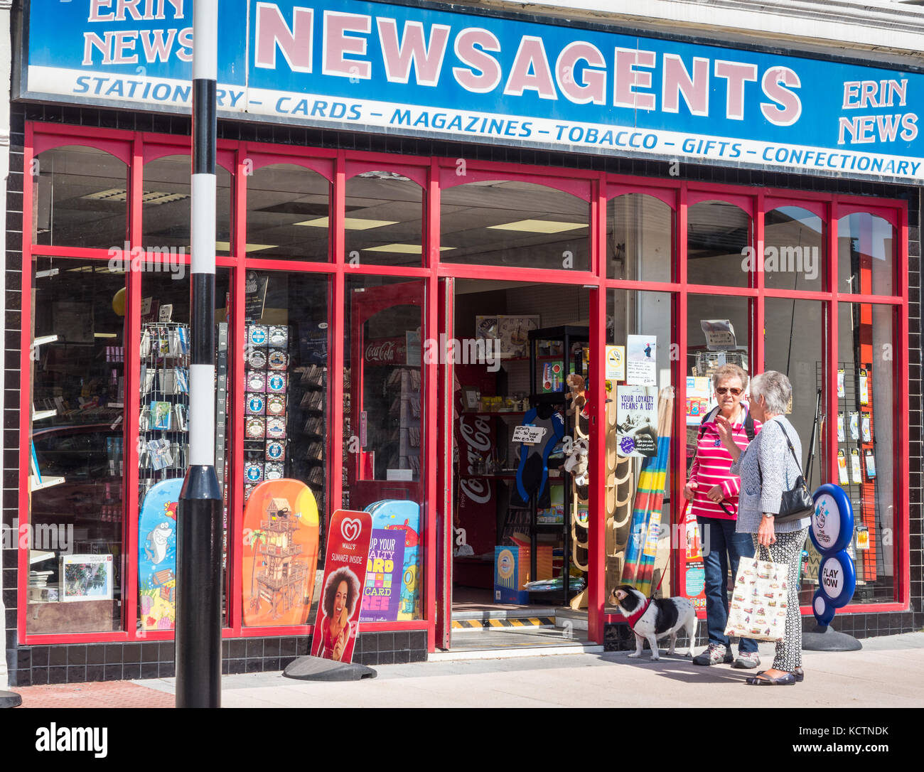 Erin News shop, Port Erin, Isle of Man. Stock Photo