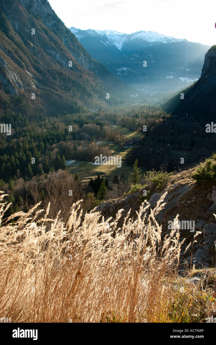 Le Giffre Valley and Sixt Fer A Cheval, French Alps, France Stock Photo