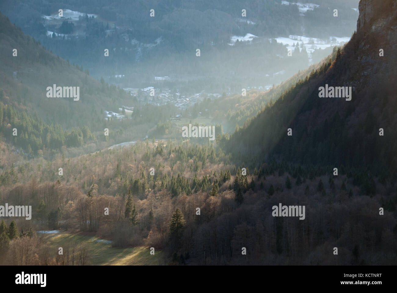Le Giffre Valley and Sixt Fer A Cheval, French Alps, France Stock Photo