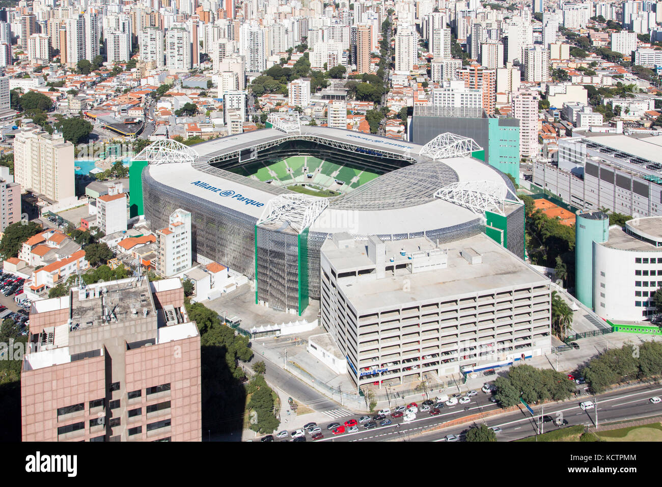 Aerial View Of Allianz Parque In The City Of Sao Paulo Brazil Soccer Stadium Of Sociedade Esportiva Palmeiras Stock Photo Alamy