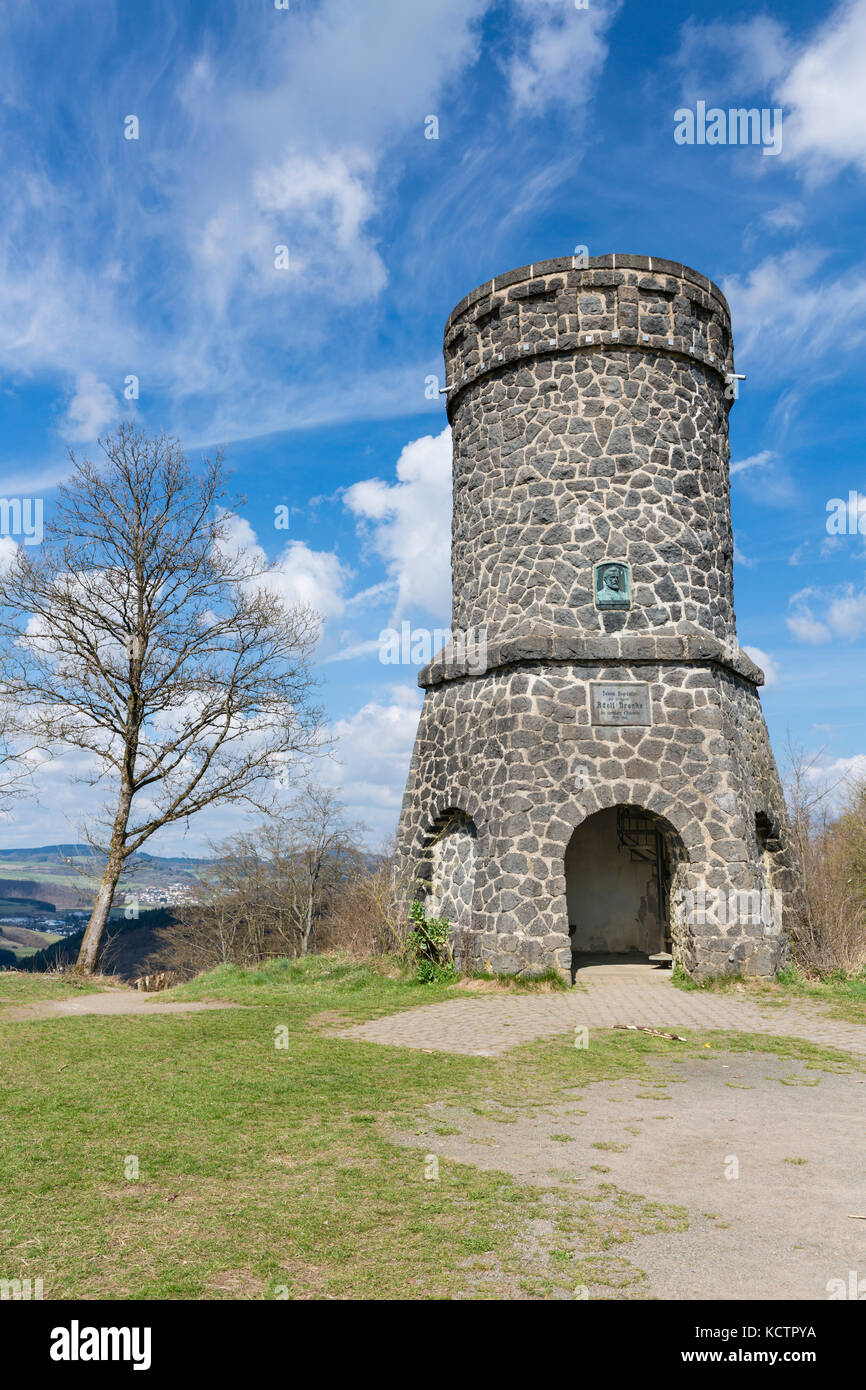 The Dronketurm On The Crater Rim Of The Gemuendener Maar In Daun 