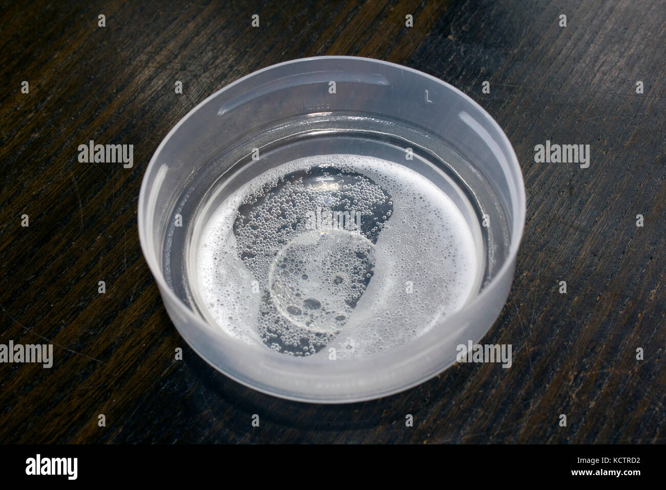Removing fungus from lenses using 50/50 Hydrogen peroxide and ammonia