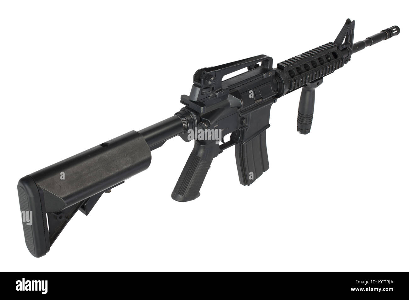 M4 assault rifle isolated on a white background Stock Photo