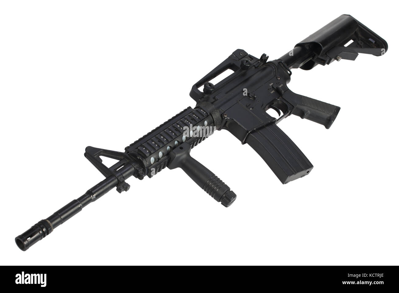 M4 assault rifle isolated on a white background Stock Photo