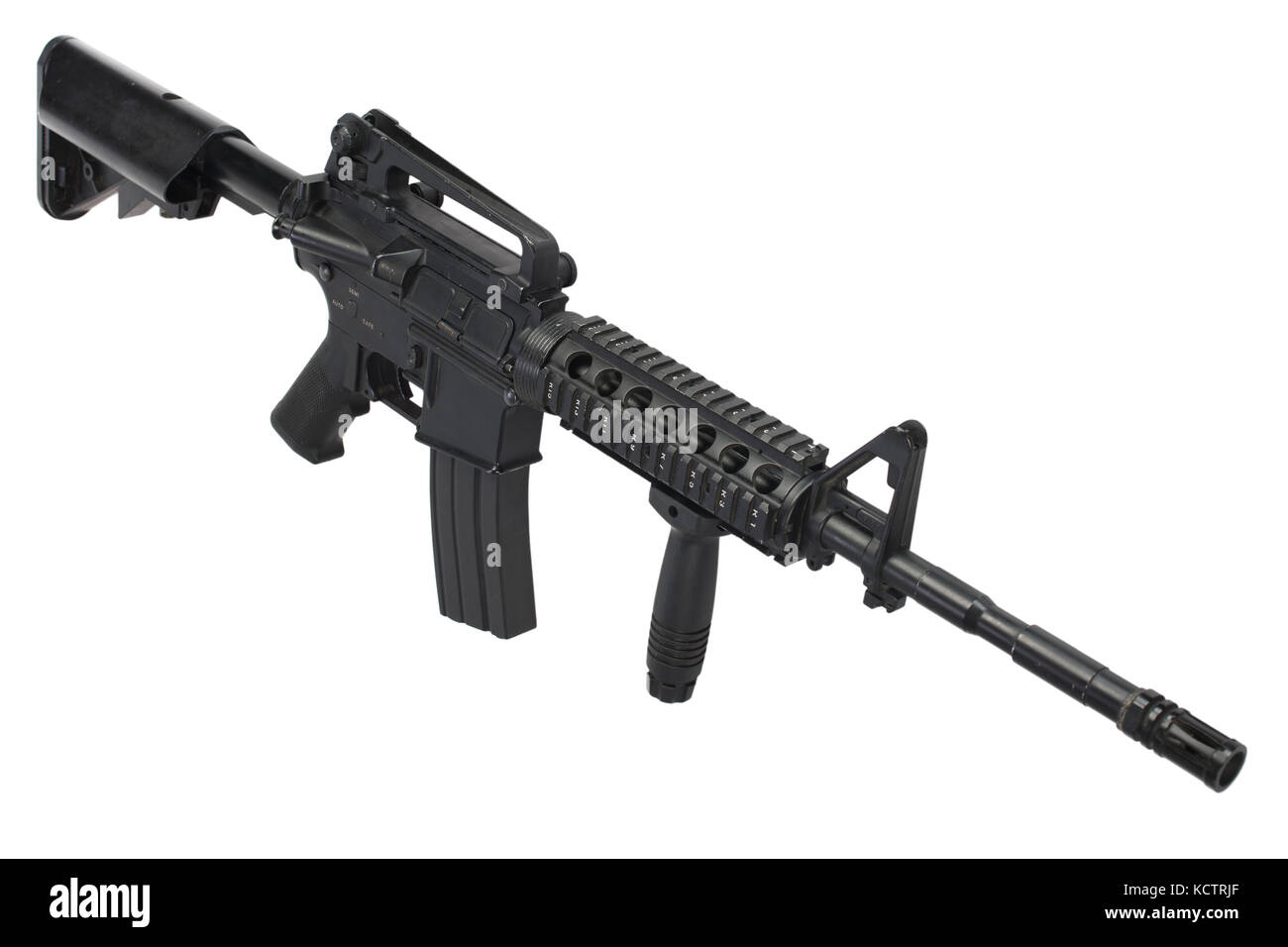 M4 assault rifle isolated on a white background Stock Photo