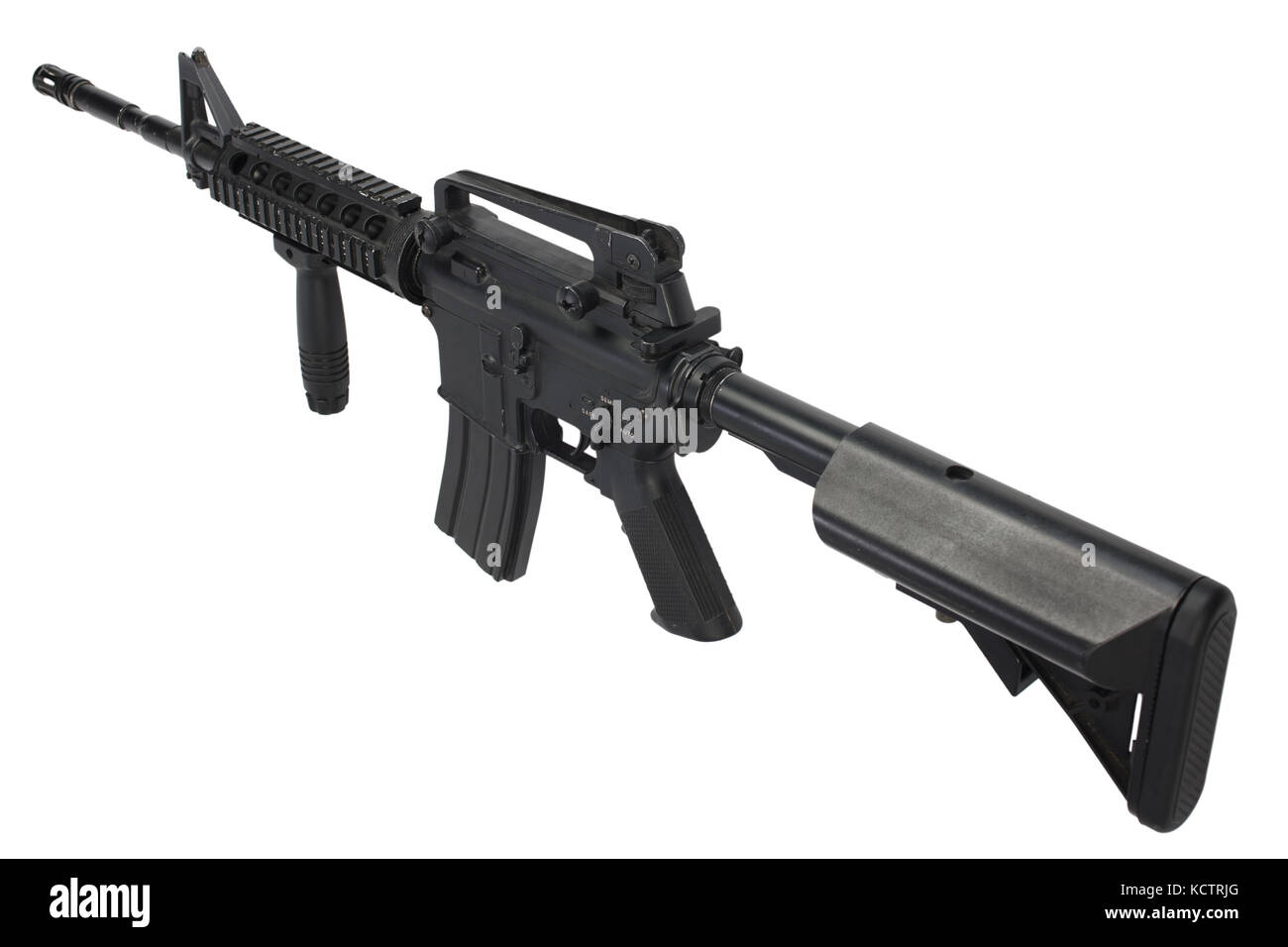 M4 assault rifle isolated on a white background Stock Photo