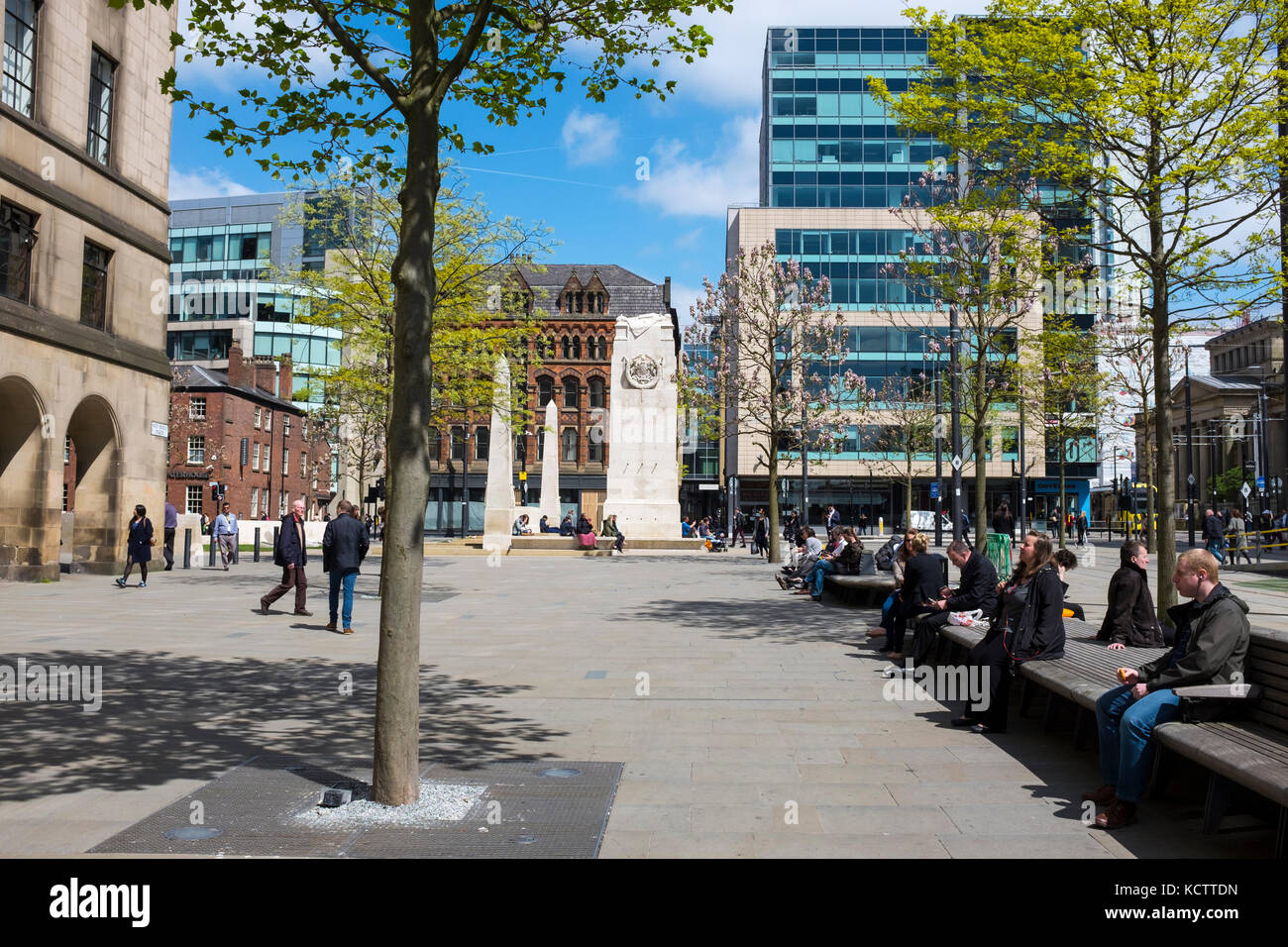 St Peter's Square in Manchester UK Stock Photo Alamy