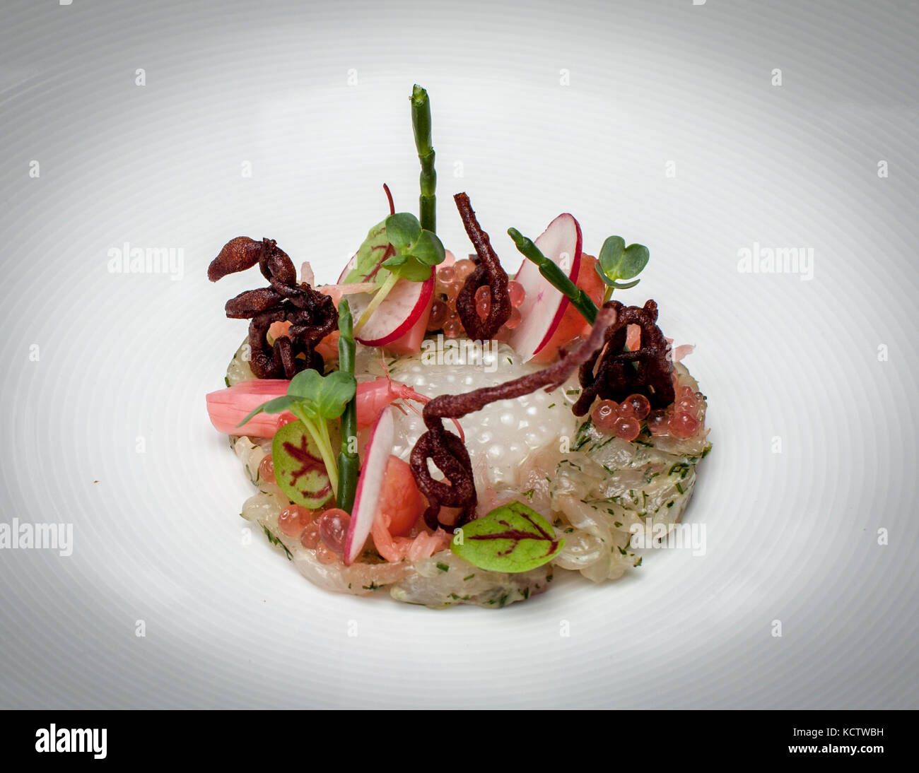 Gourmet Dish at the Rheingau Gourmet Festival in Hattenheim, Eltville am Rhein, Germany Stock Photo