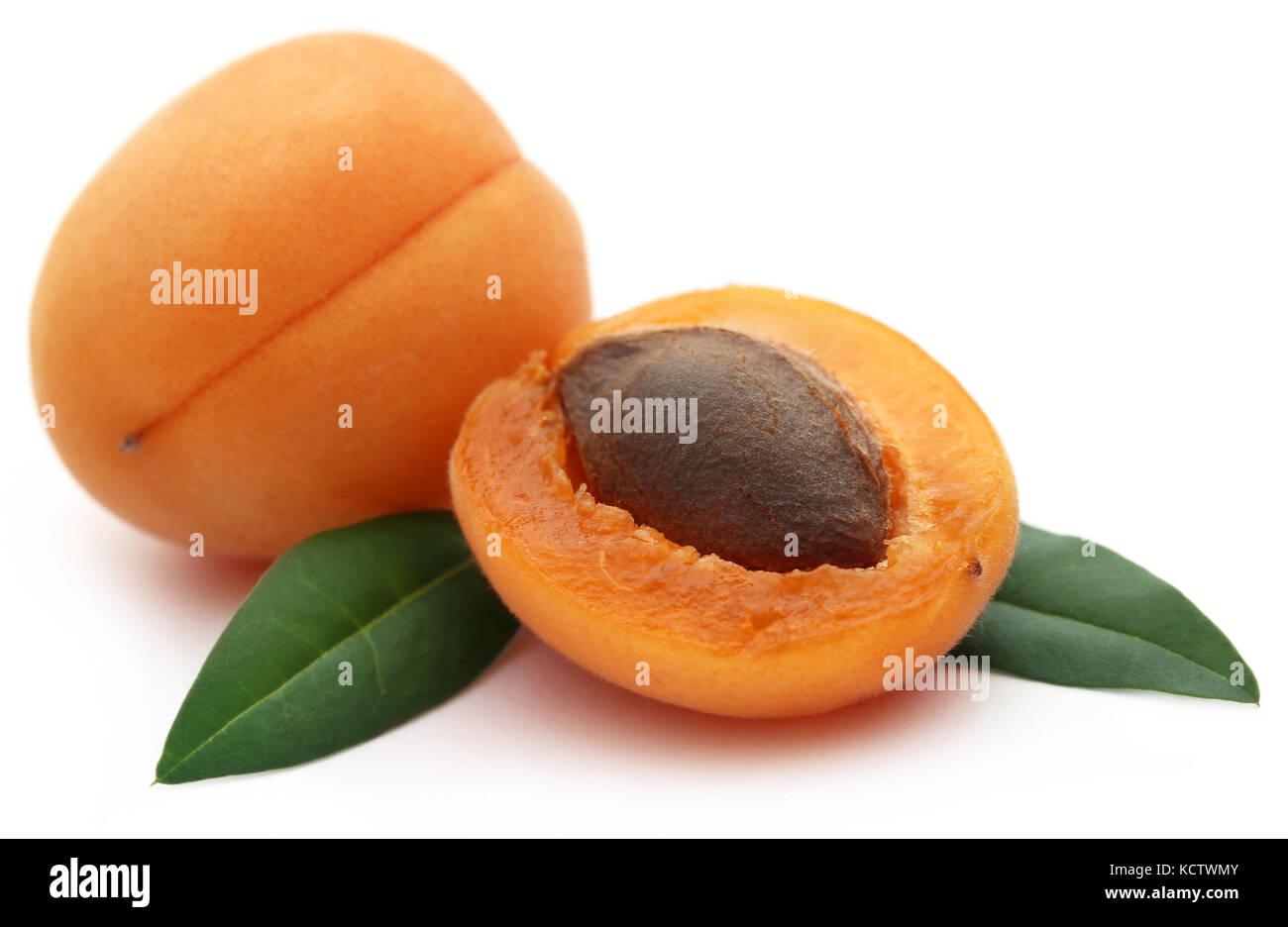 Fresh apricots over white background Stock Photo Alamy