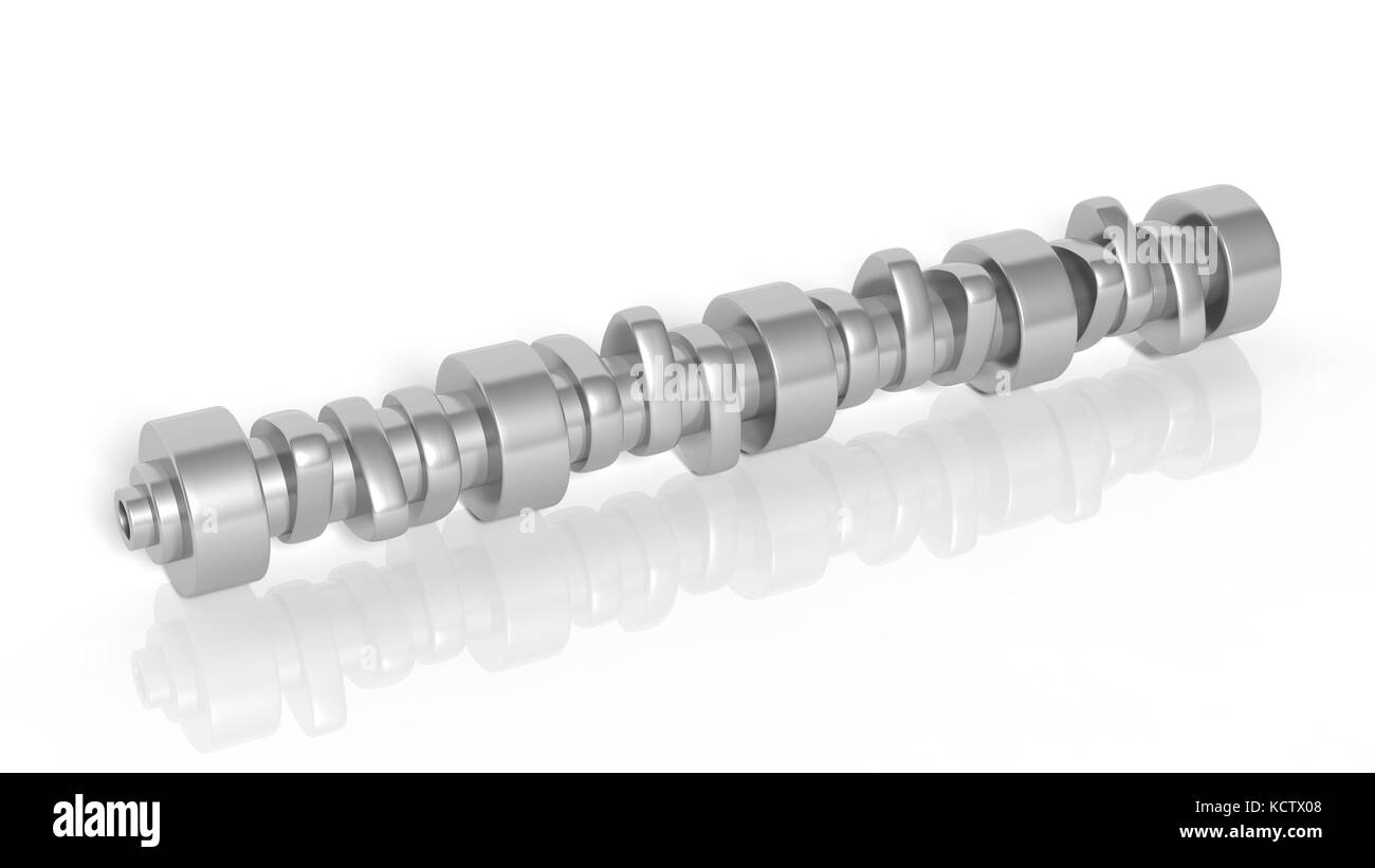 Car camshaft, isolated on white background Stock Photo Alamy