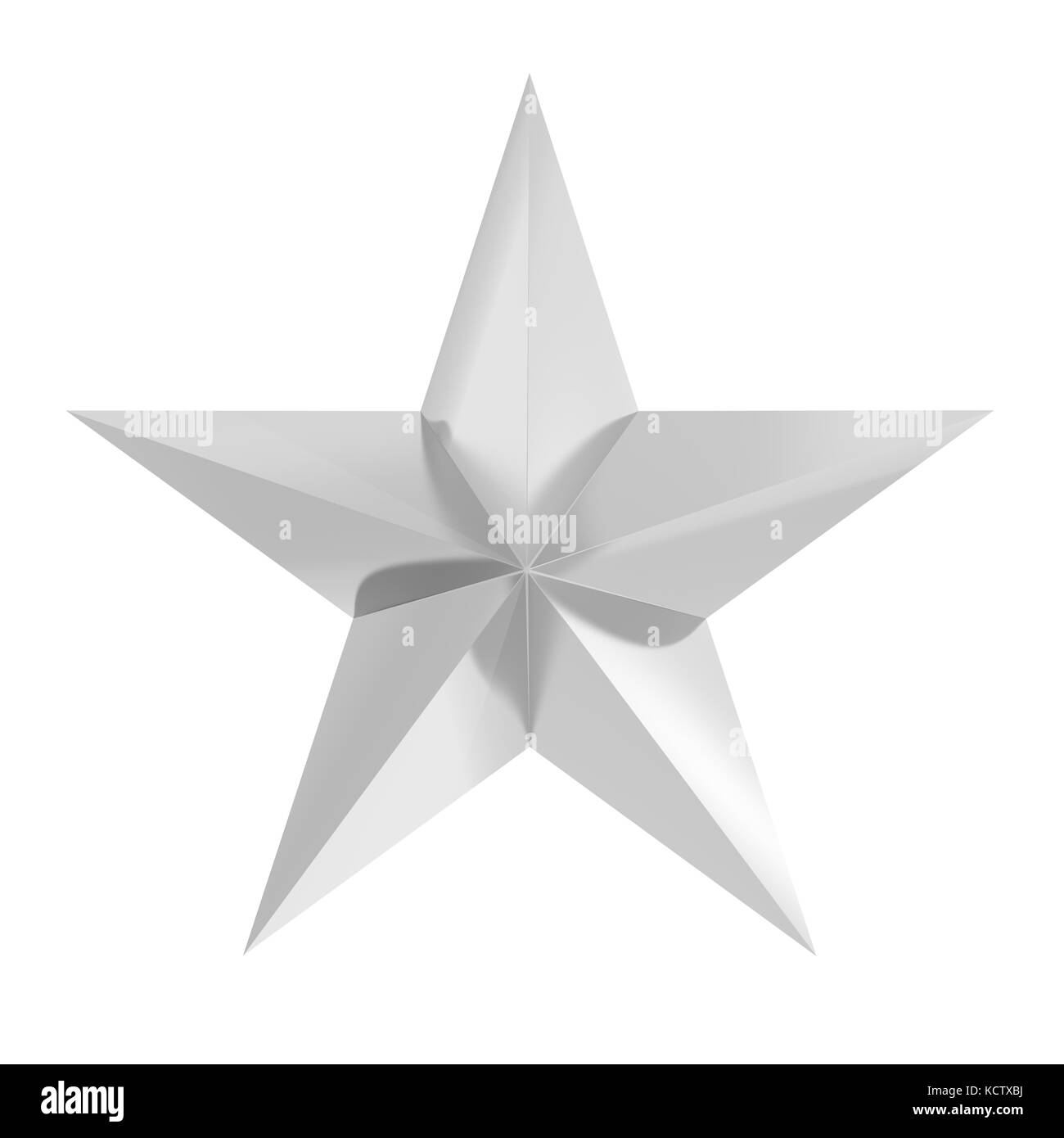 Silver star icon,isolated on white background Stock Photo