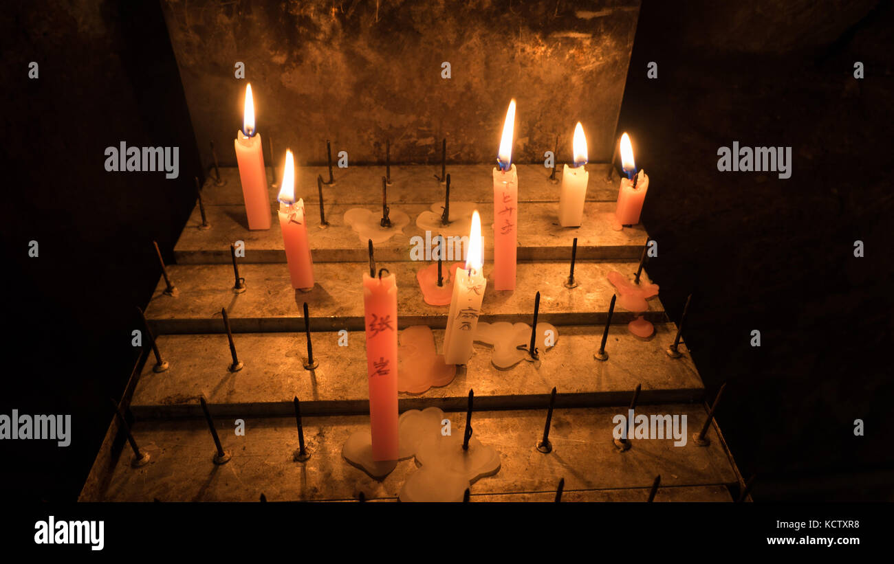 Hase Kannon Hase dera temple In Kamakura Japan Cave Shrine Illuminated 