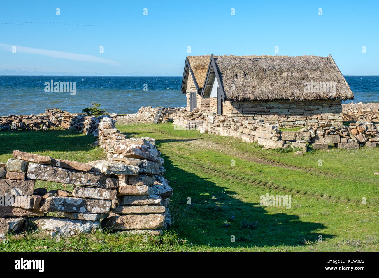 Historic Bruddesta fishing village on Swedish Baltic sea island Öland