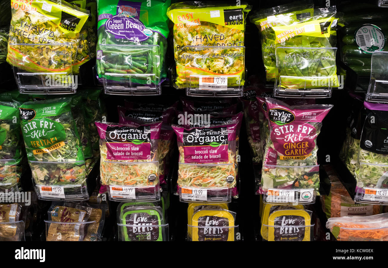 Stir fry kits in supermarket Stock Photo - Alamy