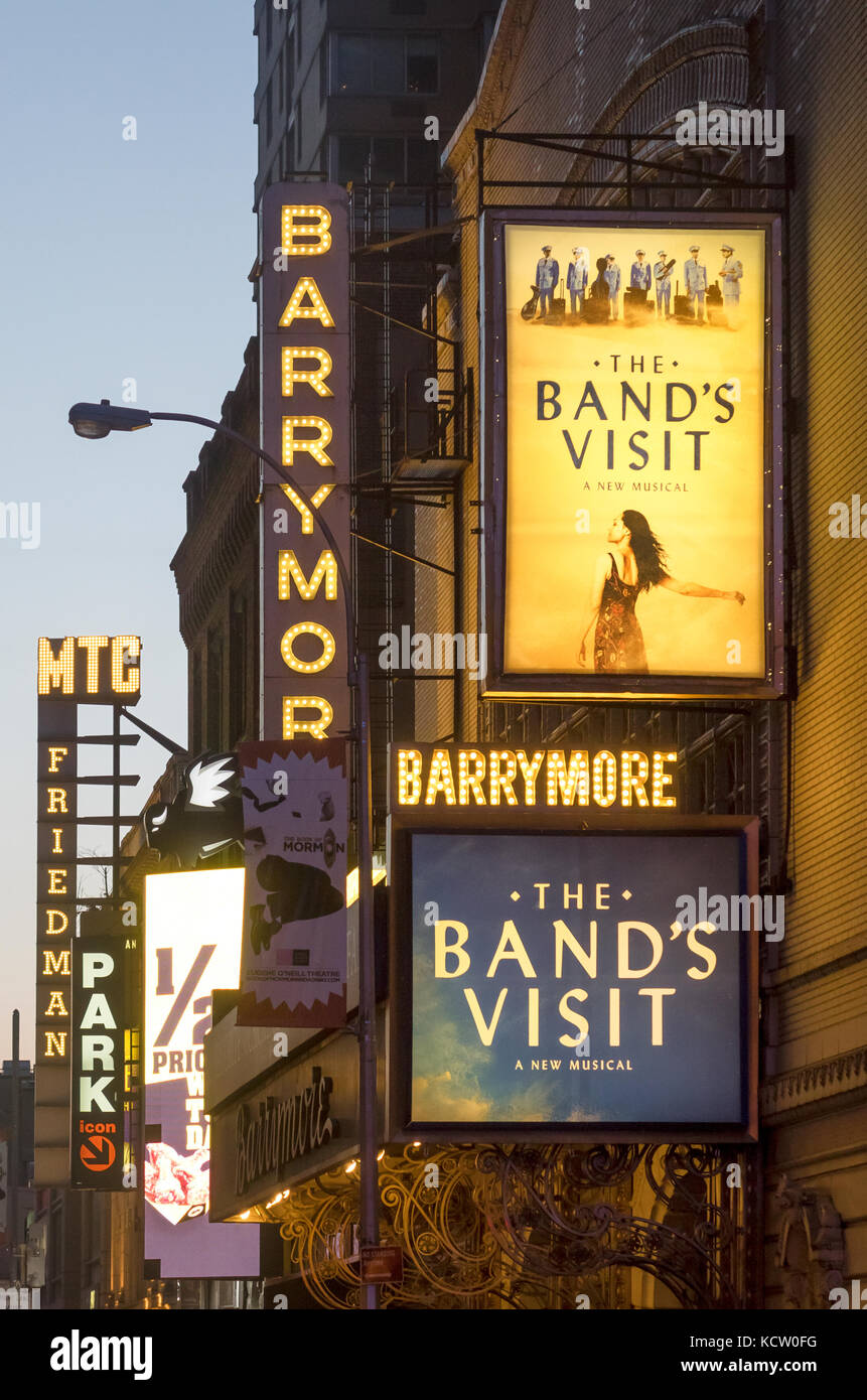The Band's Visit, a Broadway musical at the Barrymore Theatre in New York City Stock Photo