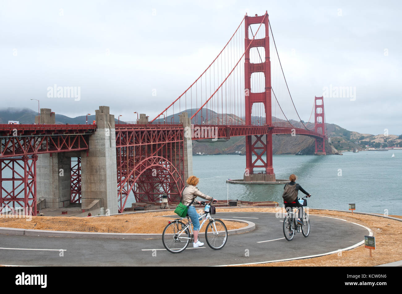 Golden gate bridge in cloudy day, San Francisco, California Stock Photo ...