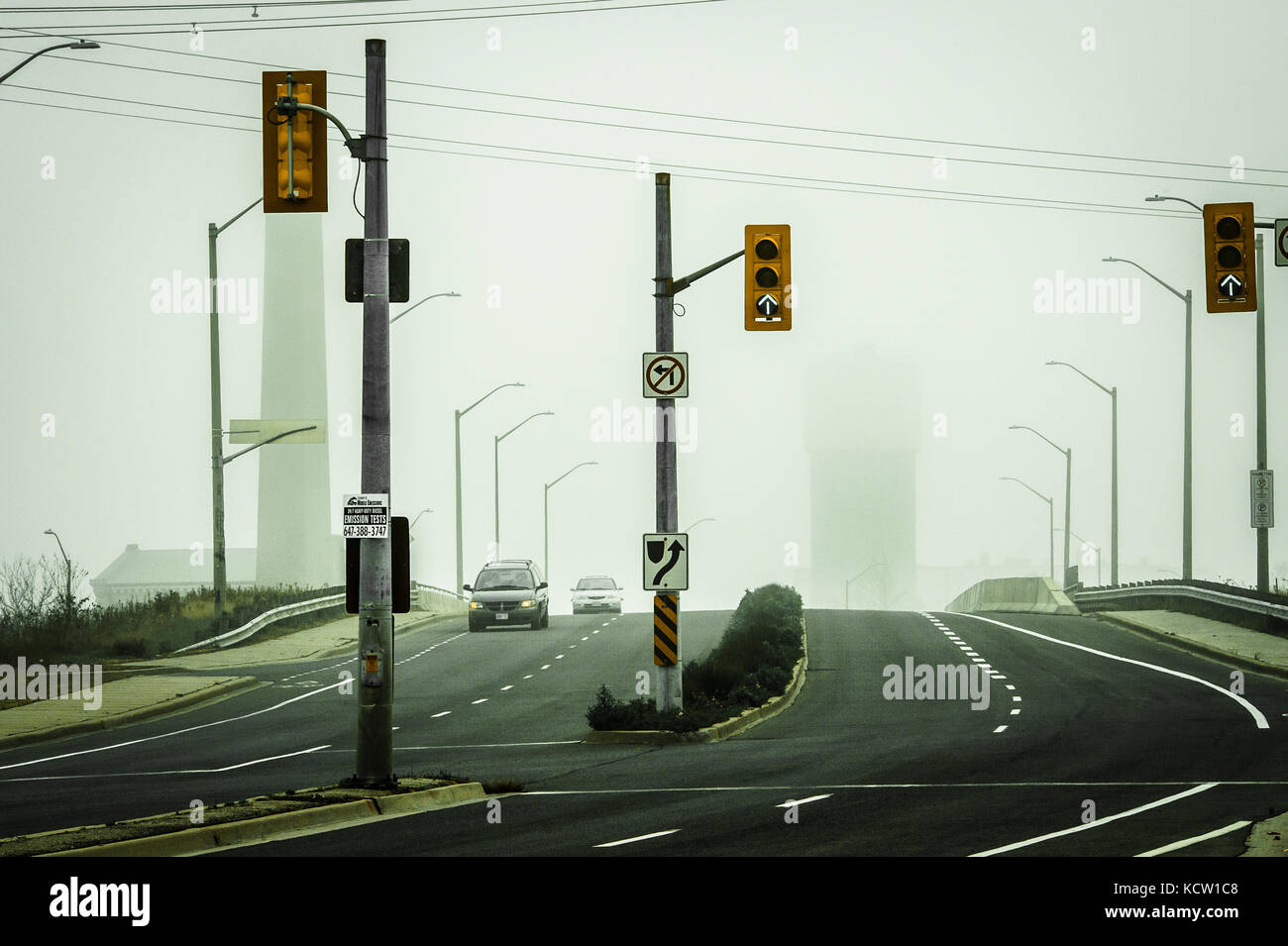 traffic lights and road signs Stock Photo Alamy