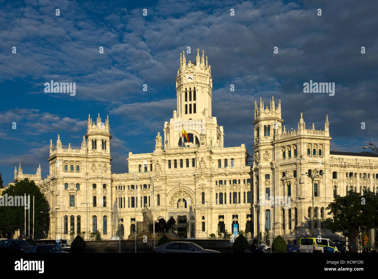 Madrid City Hall (Cibeles Palace) facade Stock Photo