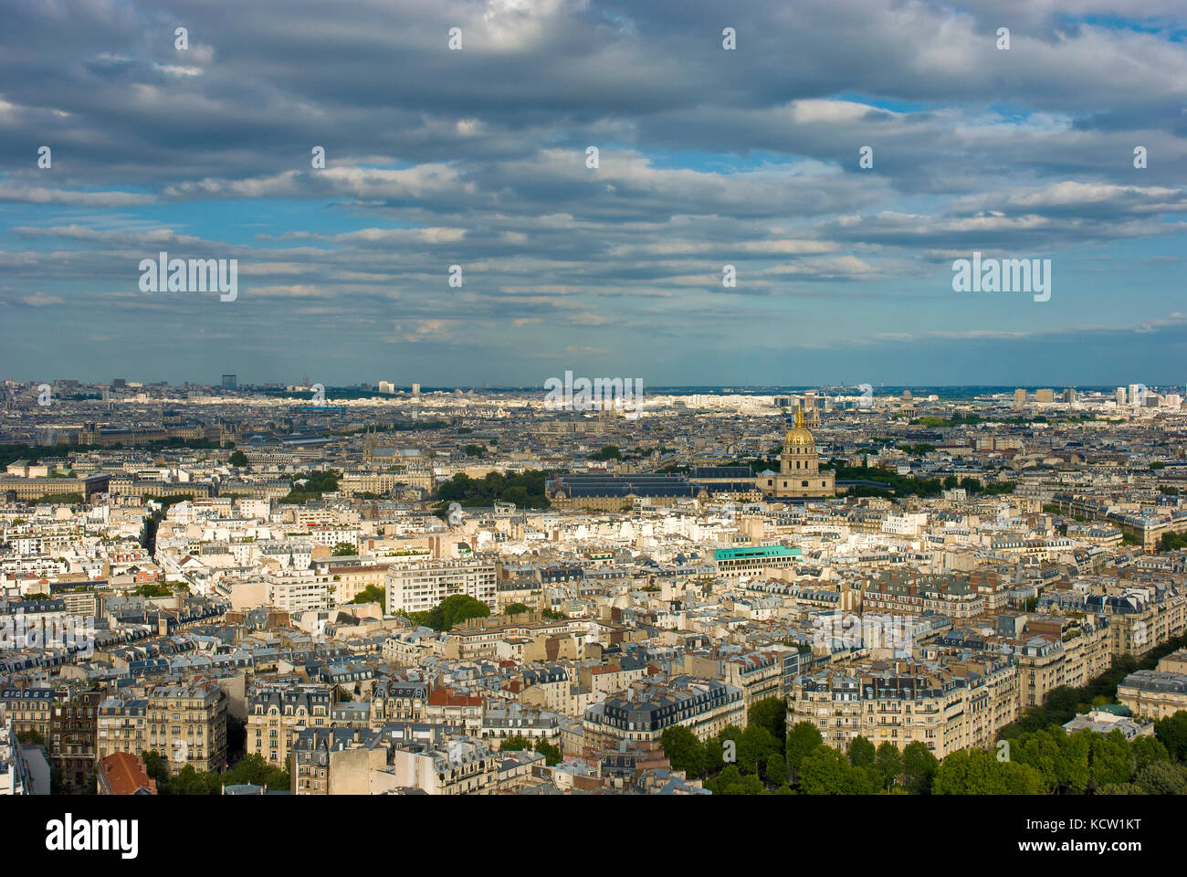 aerial view of Les Invalides Stock Photo