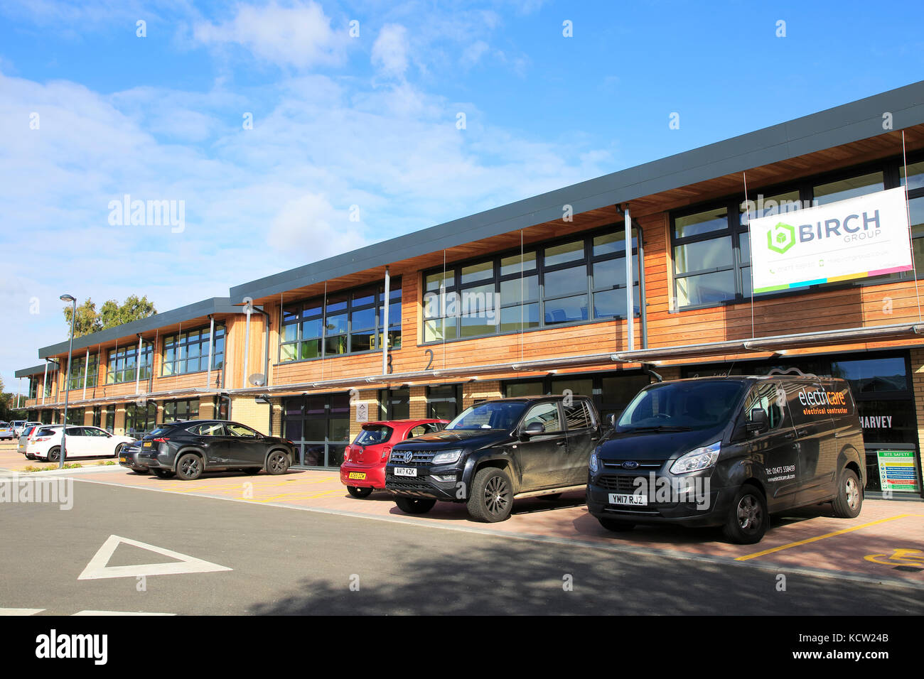 New industrial units at Riduna Park, Melton, Suffolk, England, UK Stock Photo