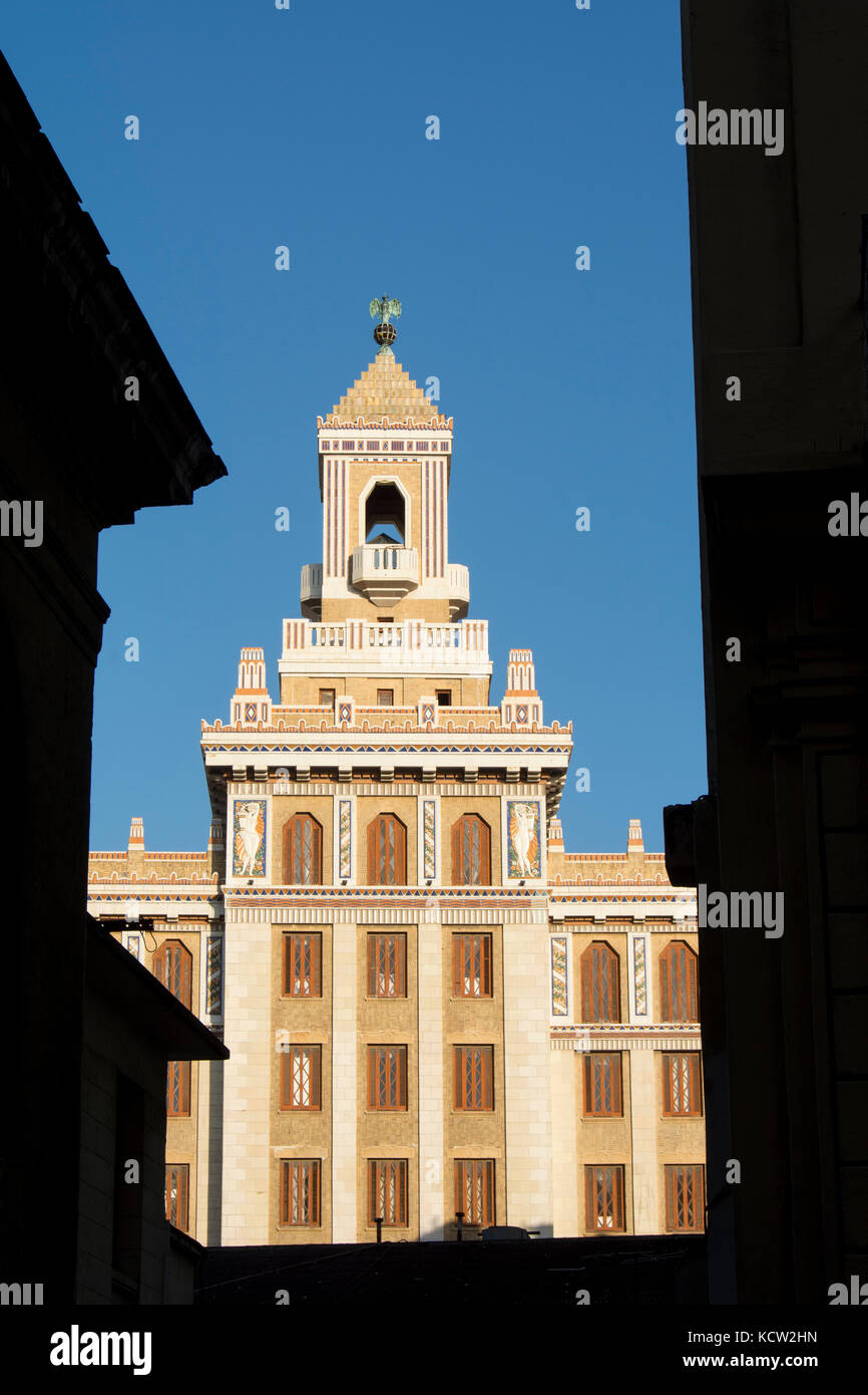 Bacardi Building, Edificio Bacardi,  an Art Deco building in Havana, Cuba Stock Photo