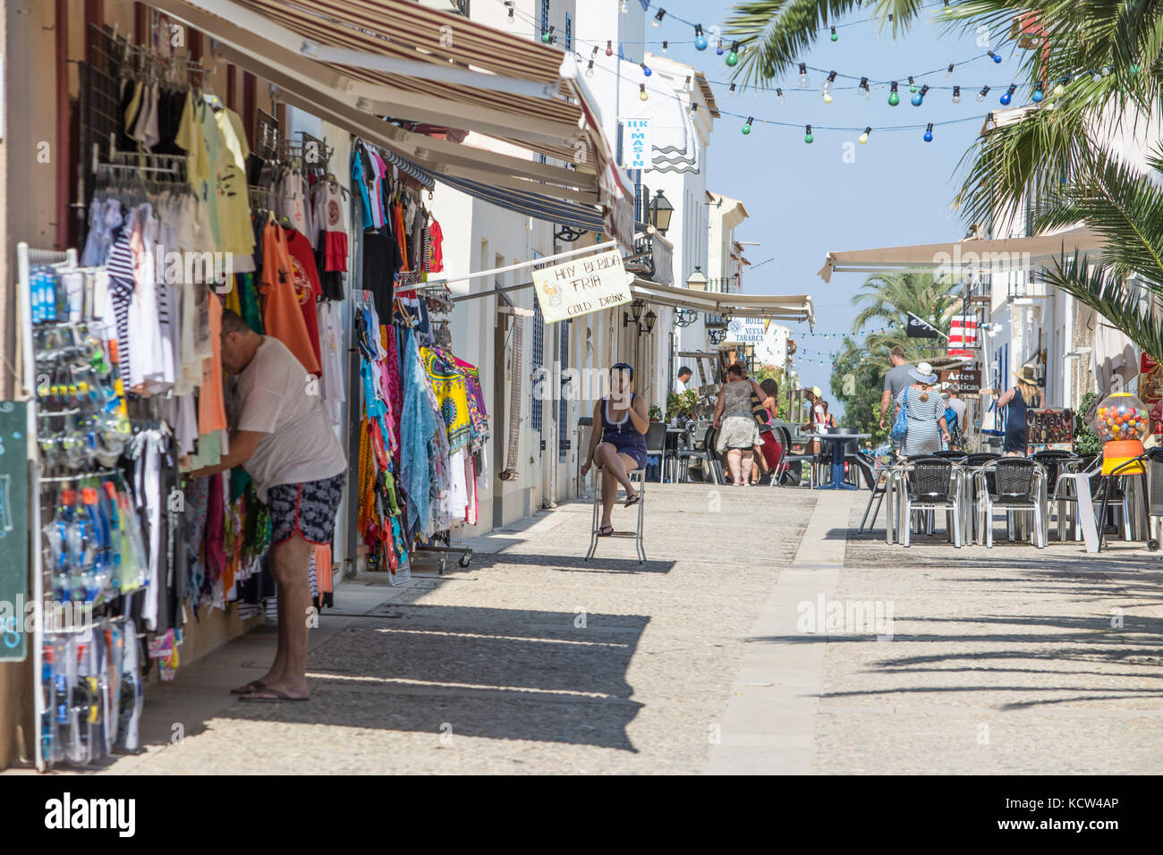 gift-shop-and-tourists-on-the-main-street-of-the-spanish-island-of