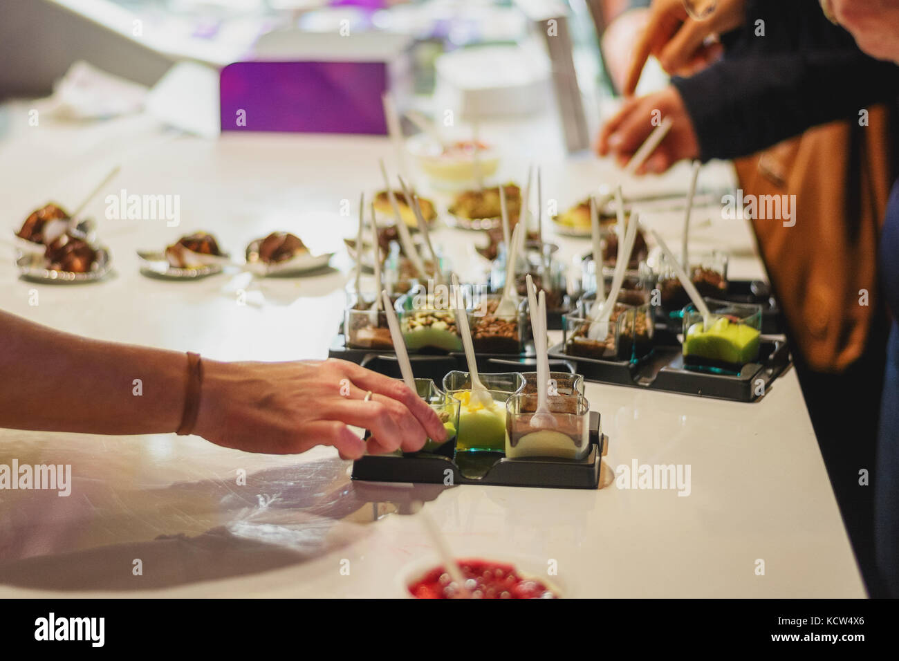 Delicious kinds of desserts served at the food festival in Utrecht in