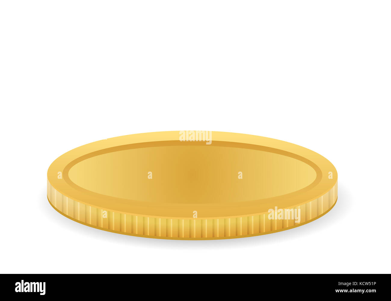 Gold coin on a white background Stock Photo - Alamy