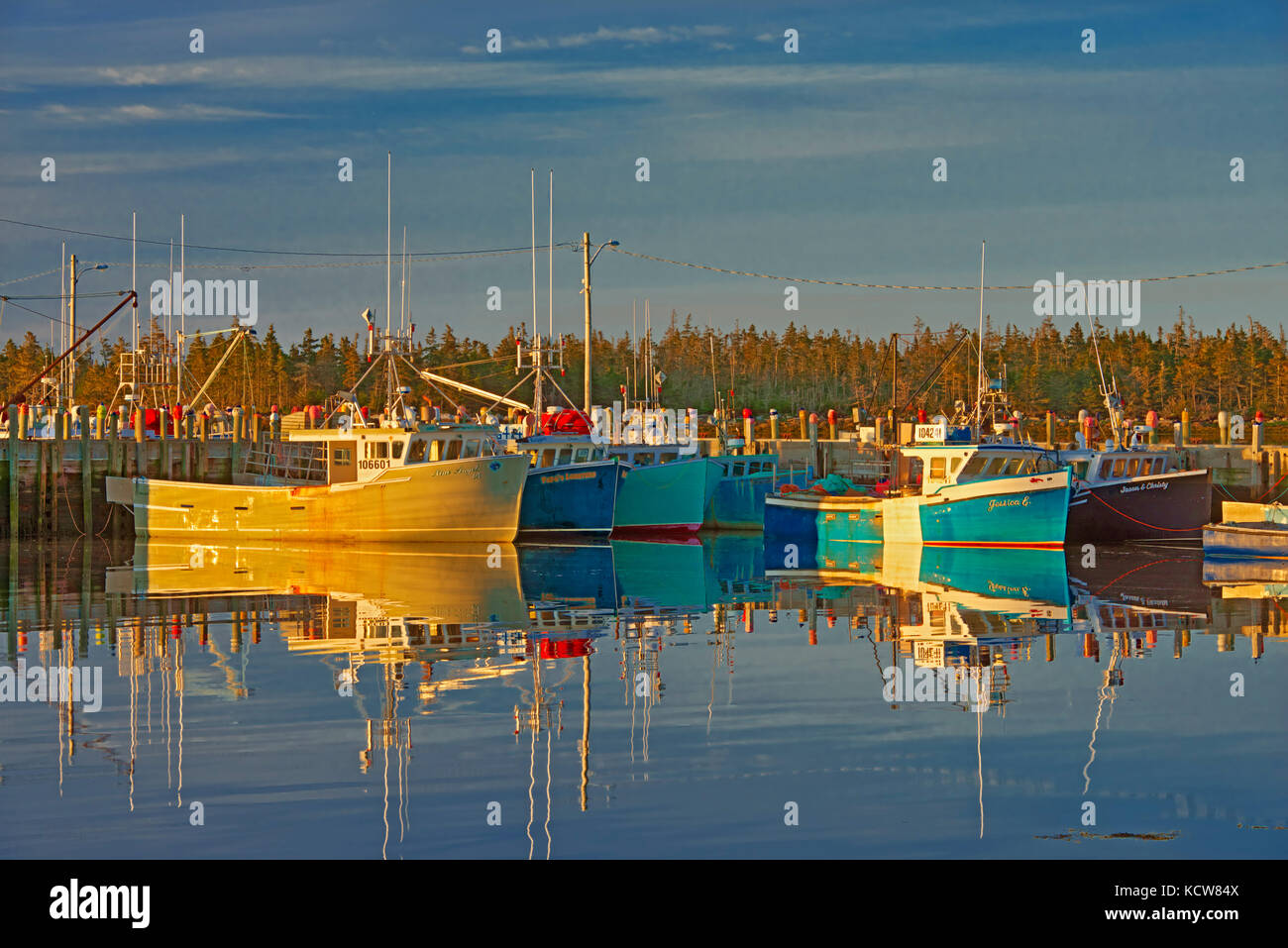 Fishing boats, Shag Harbour, Nova Scotia, Canada Stock Photo