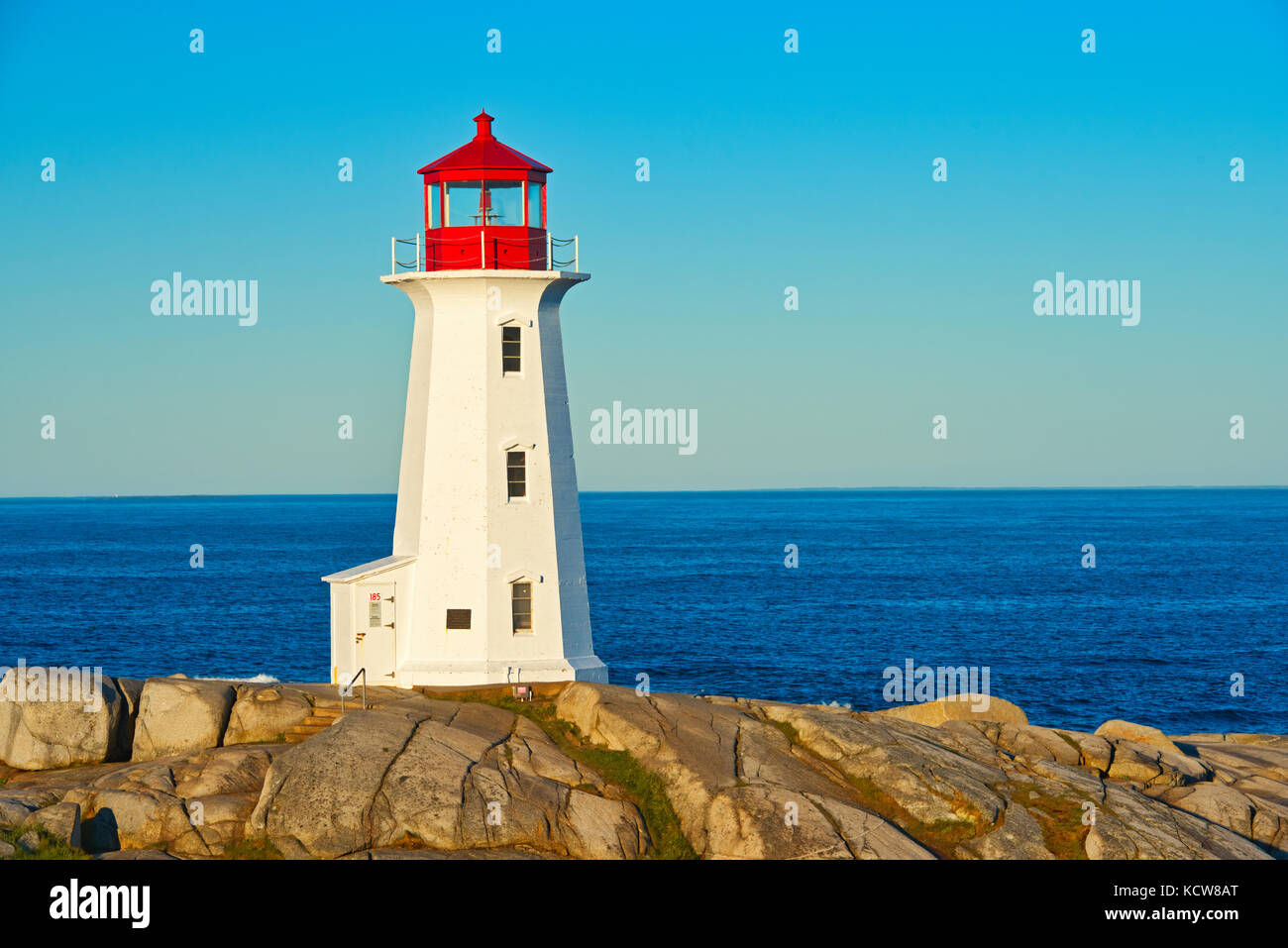 Peggy's COve lighthouse, Peggy's Cove, Nova Scotia, Canada Stock Photo