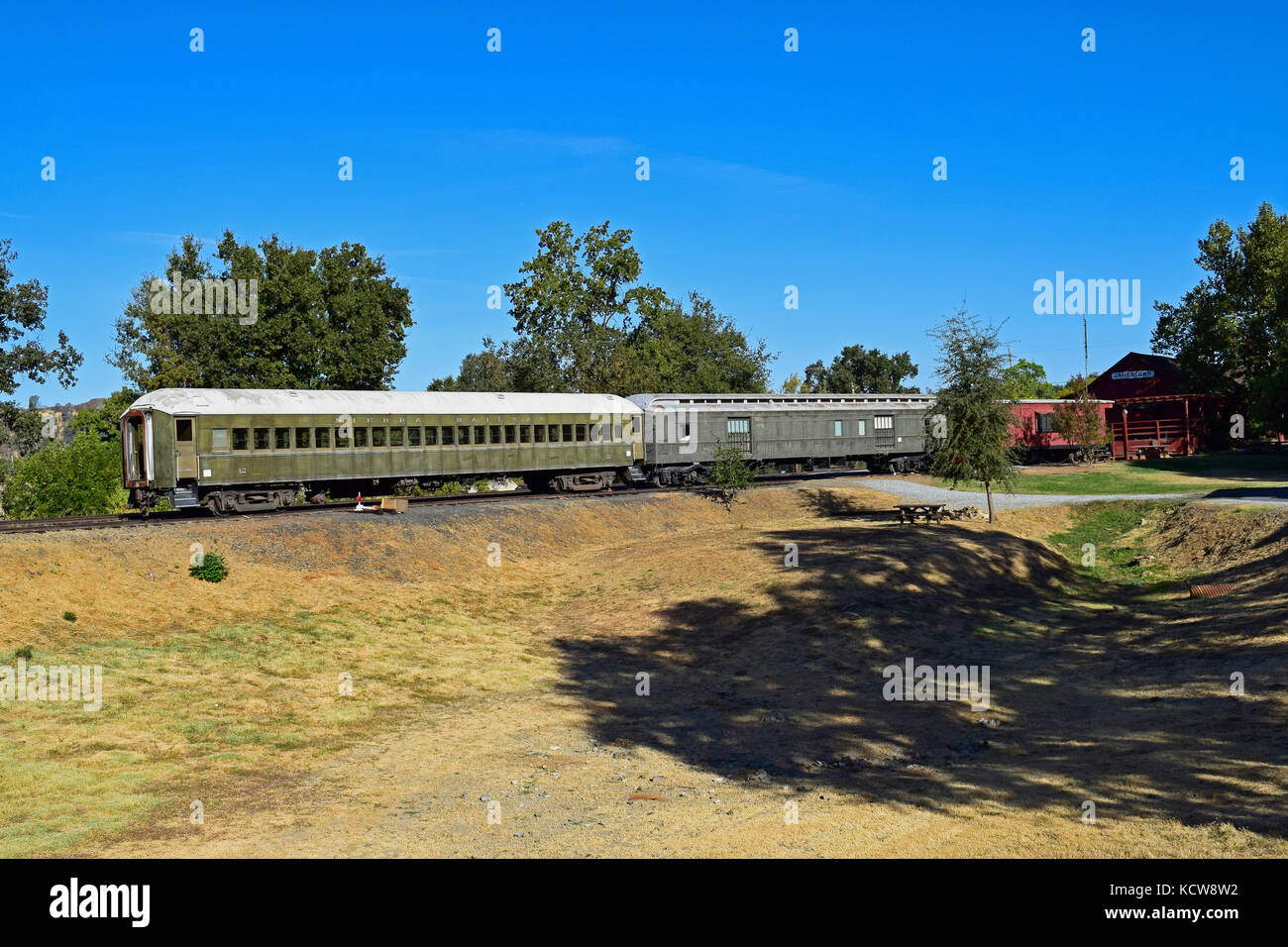 Railtown 1897 State Historic Park, passenger cars, Jamestown, California Stock Photo Alamy