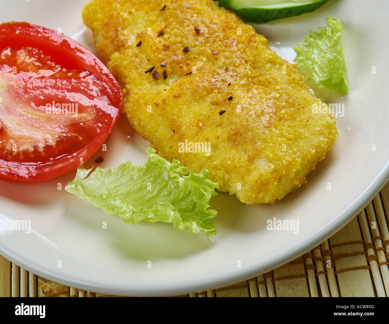 cotoletta alla milanese Veal Milanese, Italian dish, a popular