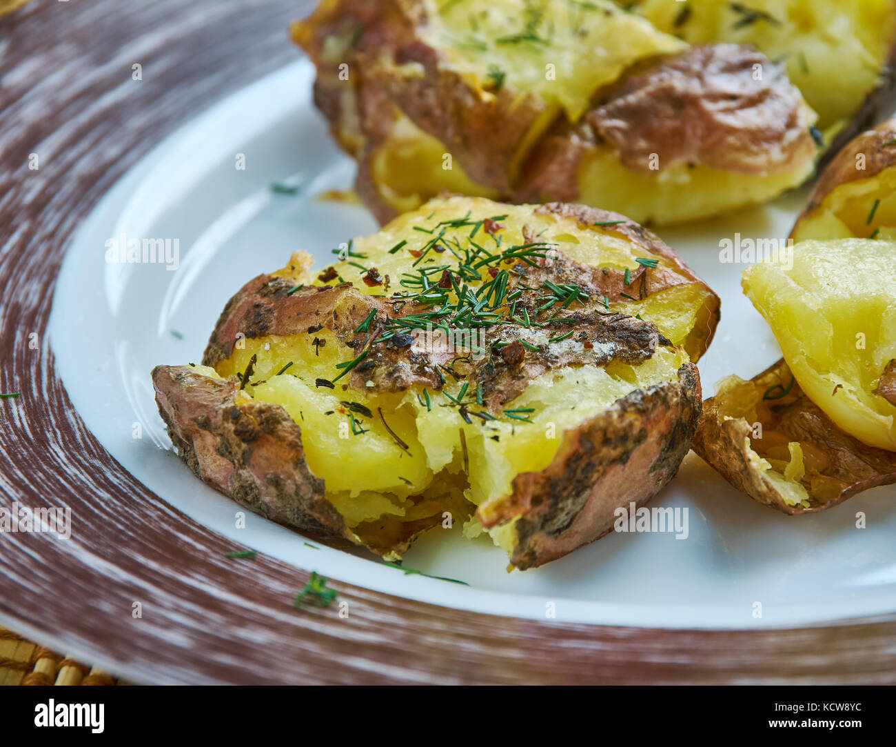 Crash Hot Potatoes Australia dish, close up Stock Photo Alamy