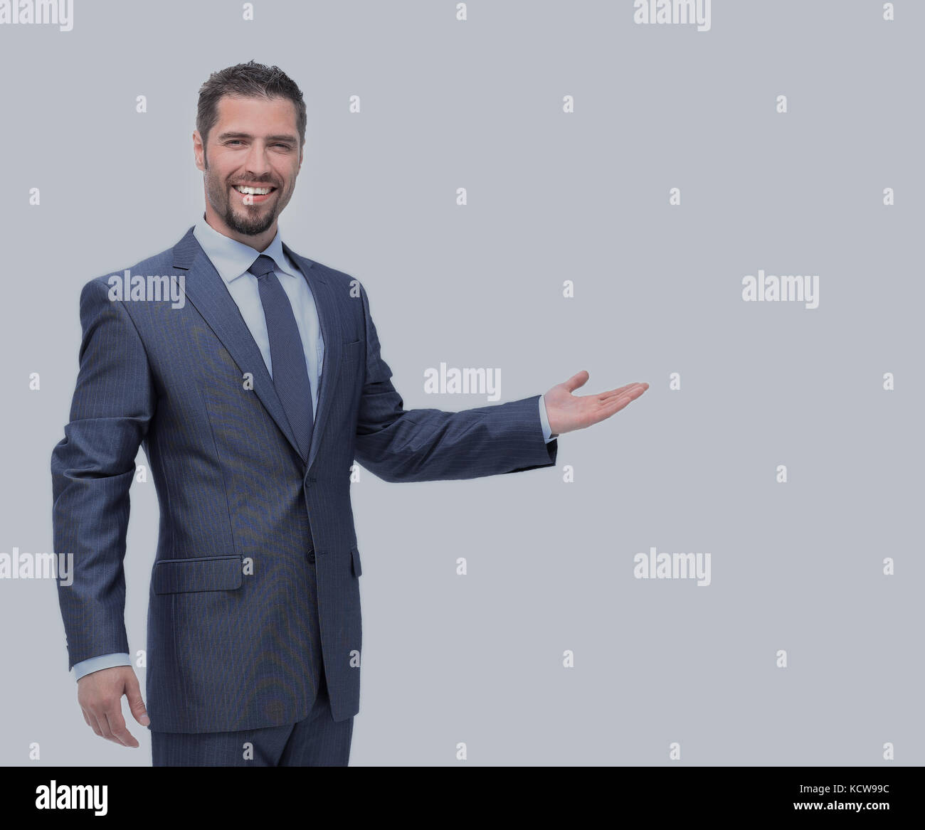 Businessman isolated on white background Stock Photo - Alamy