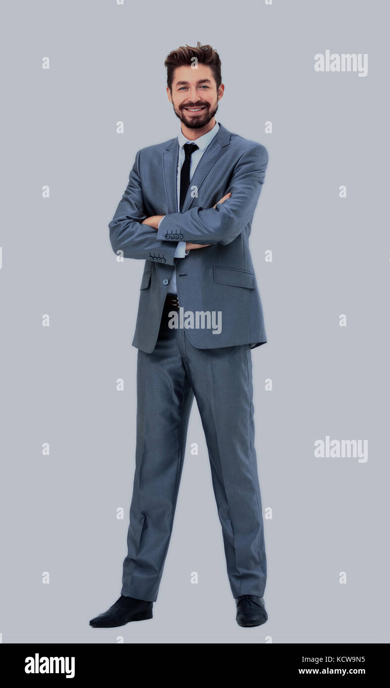 Portrait of a business man isolated on white background Stock Photo - Alamy