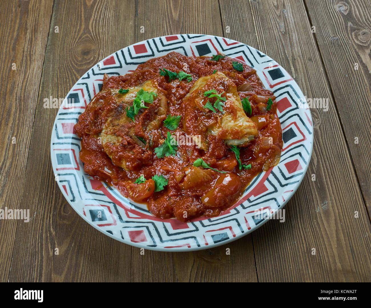 Lahori Red Chicken Karahi, Indian food close up Stock Photo Alamy