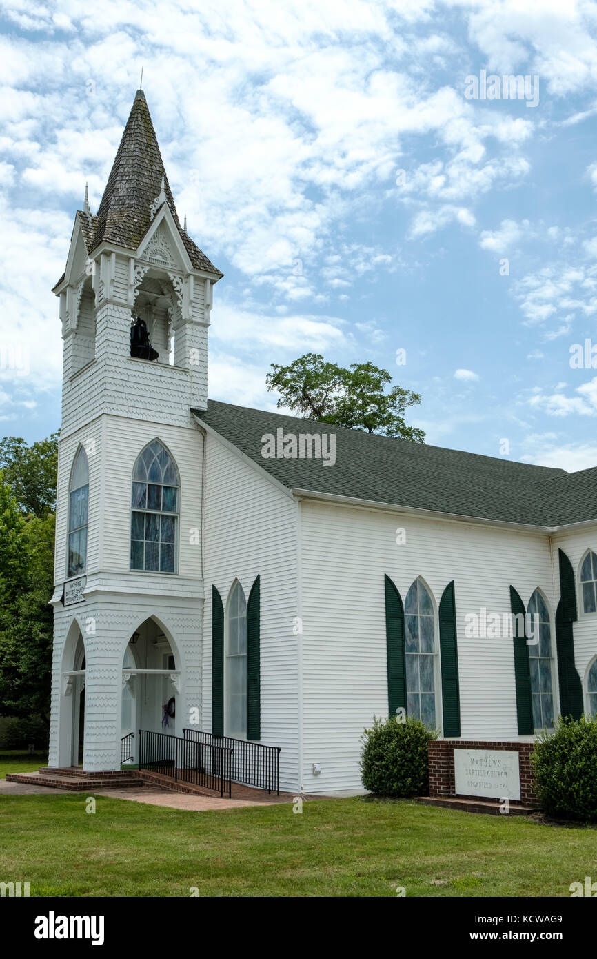 Mathews Baptist Church, 8284 Buckley Hall Road, Hudgins, Virginia Stock
