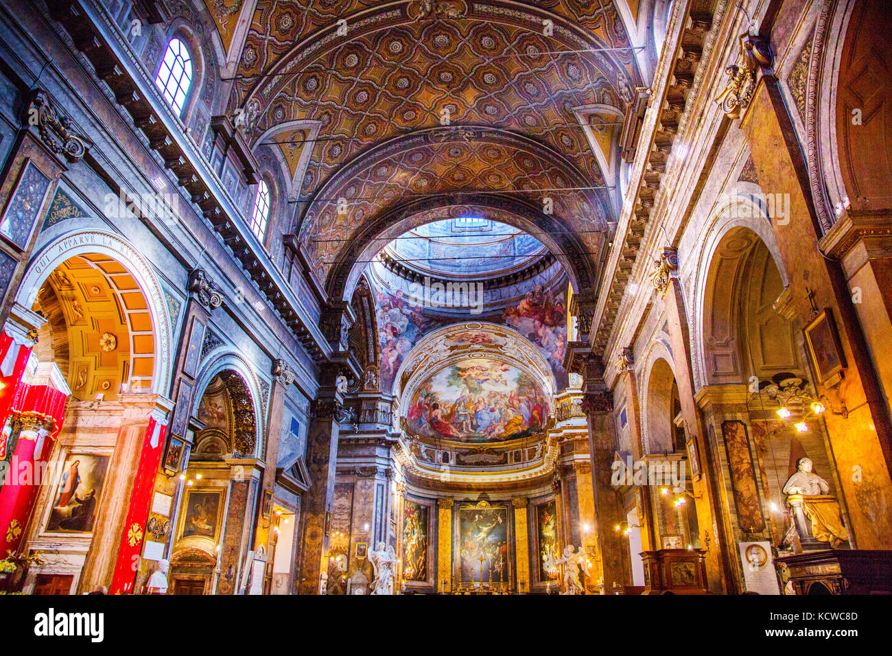 Jesus Fresco Ceiling Dome Santa Maria Maddalena Church Rome Italy ...