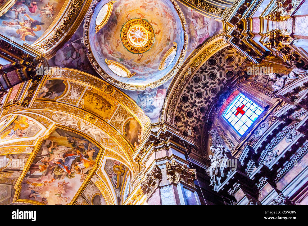 Jesus Fresco Ceiling Dome Santa Maria Maddalena Church Rome Italy ...