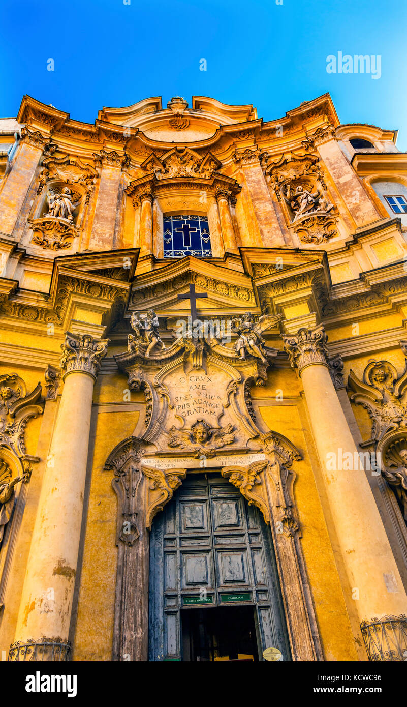 Facade Outside Santa Maria Maddalena Church Rome Italy. Church named ...