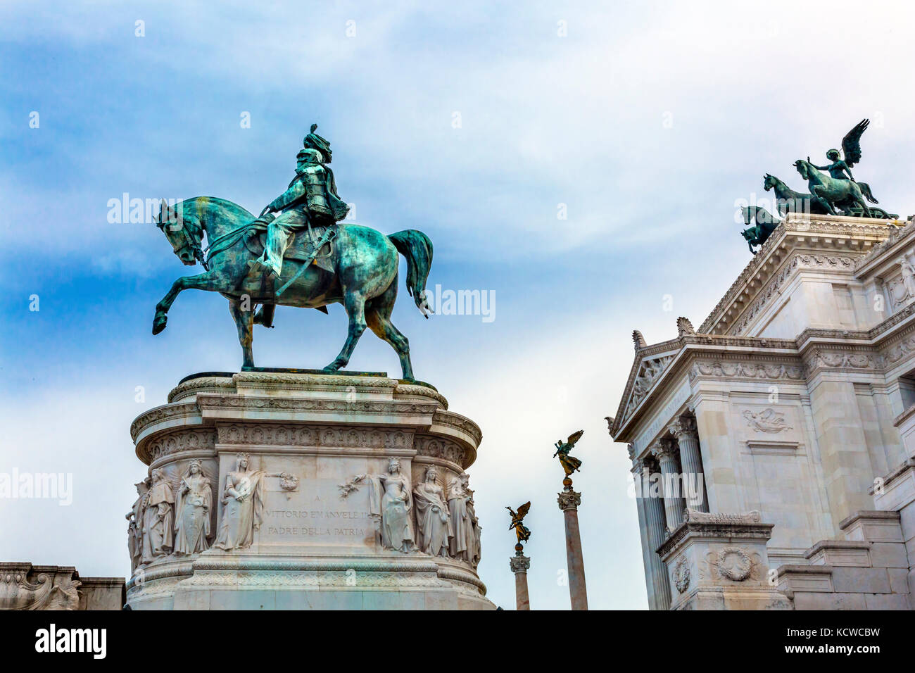 King Statue Tomb of Unknown Victor Emanuele Monument Rome Italy ...