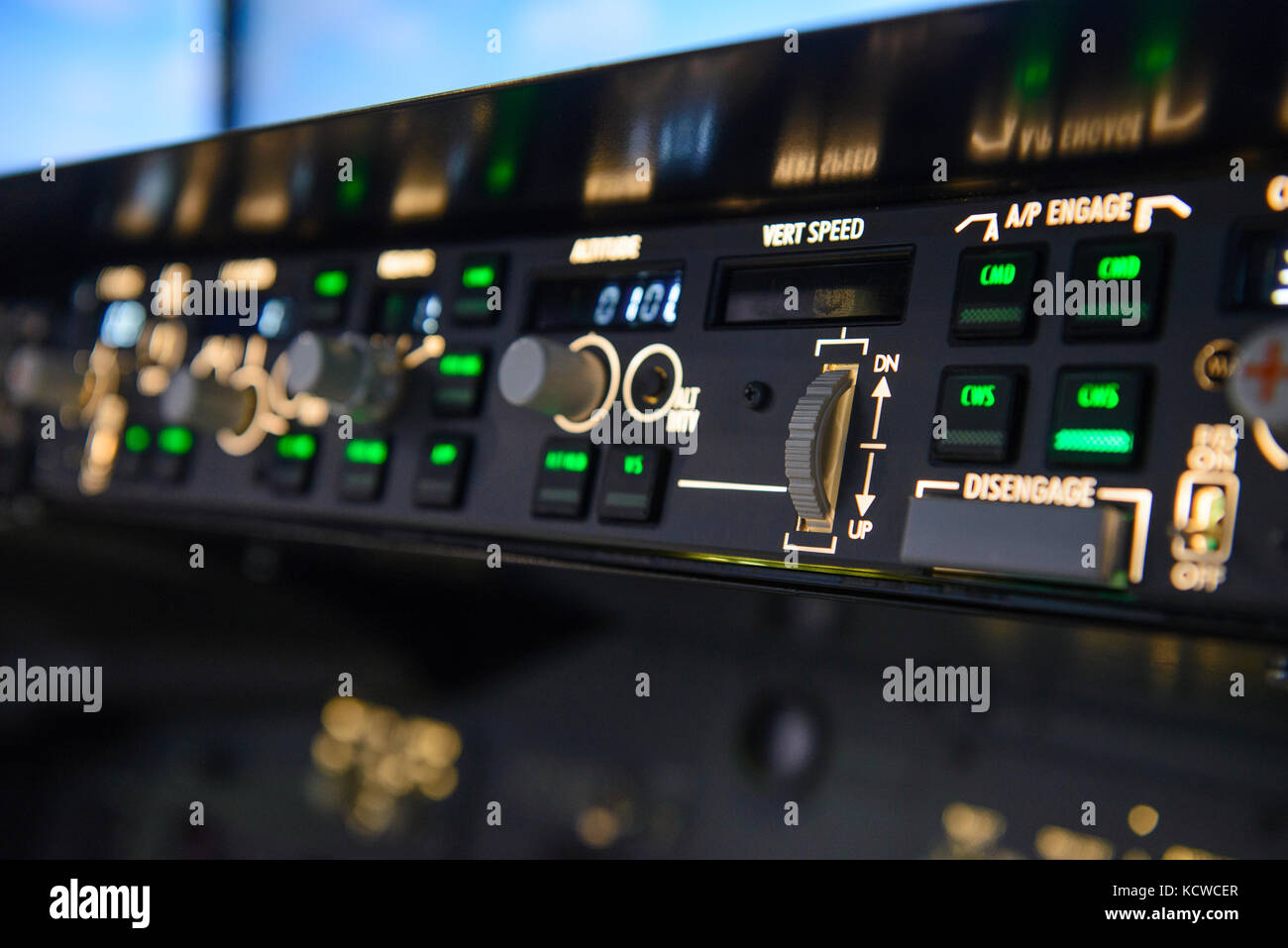 Aircraft autopilot vert speed controls panel display Stock Photo Alamy