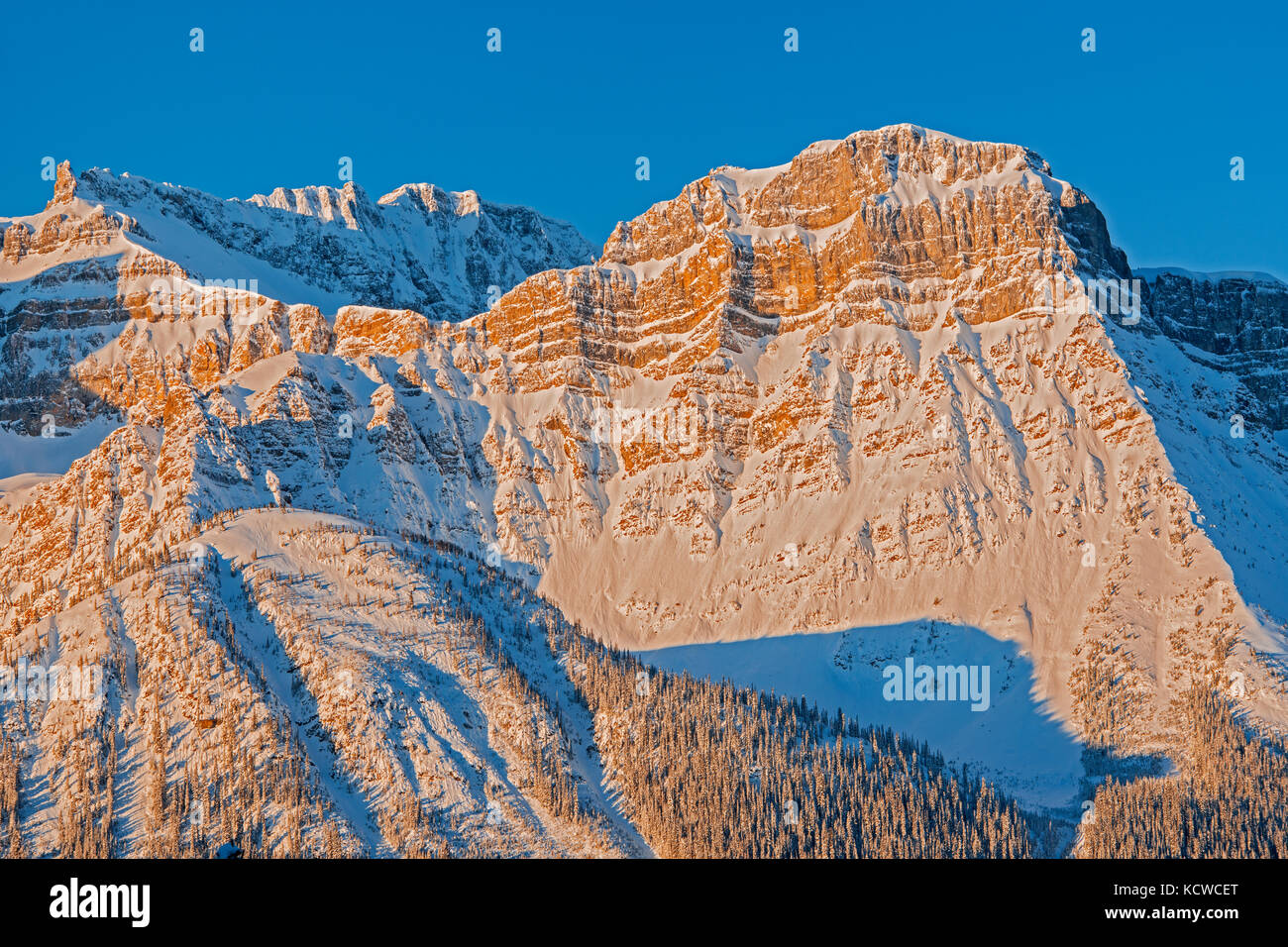 The Waputik Range in the Canadian Rocky Mountains, Banff National Park, Alberta, Canada Stock Photo