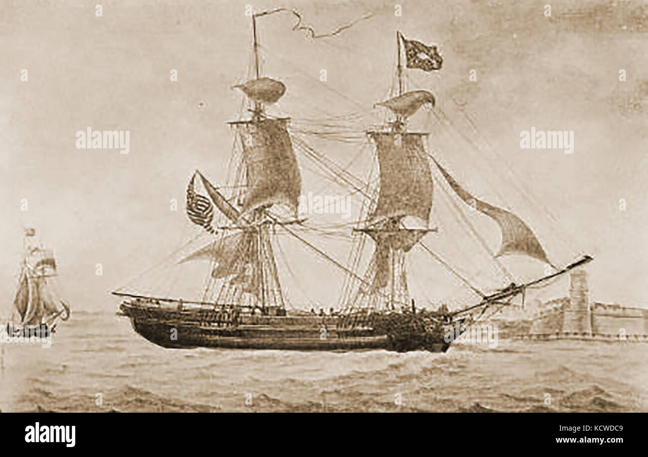 The JULIANA of Gloucester, Massachusetts, USA in 1807 Stock Photo