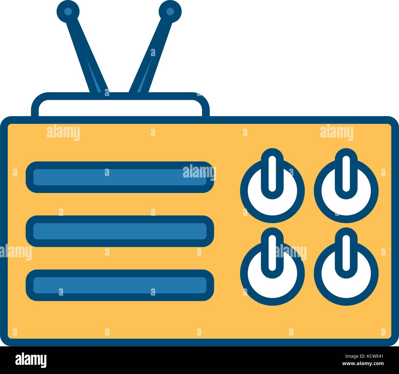 Old radio stereo Stock Vector Image & Art - Alamy